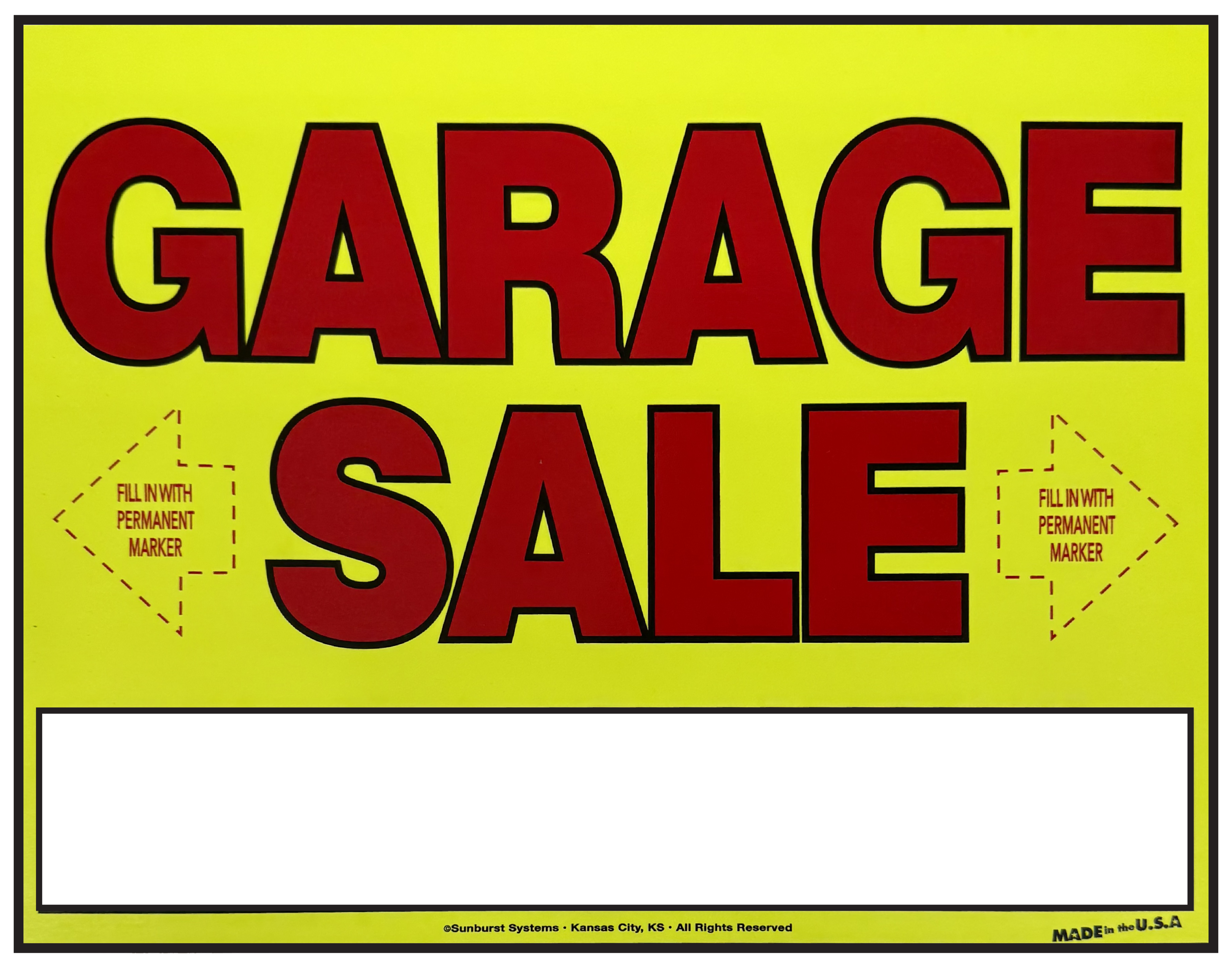 Garage Sale Yard Sign